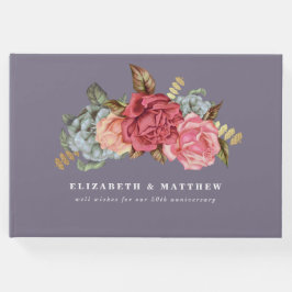 ヴィンテージフローラ絵画のアニバーサリーゲストハウス ゲストブック