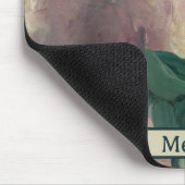 ヴィンテージフローラ絵画マネの牡丹あなたの名前 マウスパッド (コーナー)