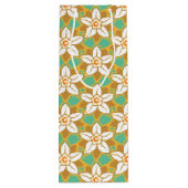 ヴィンテージフローラ緑と黄色のヨンキル模様 ワインギフトバッグ (裏面)