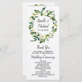 ヴィンテージフローラ緑化庭園の結婚式プログラム プログラム (正面/裏面)