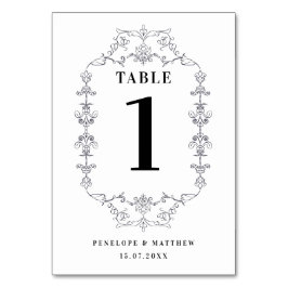 ヴィンテージフローラ縁どオーナメントテーブル番号 テーブルナンバー