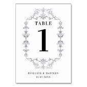 ヴィンテージフローラ縁どオーナメントテーブル番号 テーブルナンバー (裏面)