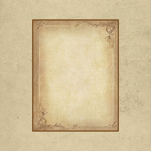 ヴィンテージフローラ縁どスクラップブック紙