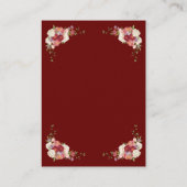 ヴィンテージフローラ縁ど結婚の詳細 エンクロージャーカード (裏面)