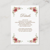 ヴィンテージフローラ縁ど結婚の詳細 エンクロージャーカード (正面)