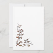 ヴィンテージフローラ縁ど金ゴールドブライダルブランチ 招待状 (裏面)