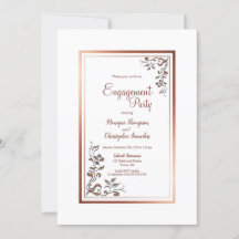 ヴィンテージフローラ縁ど金ゴールド婚約パーティ