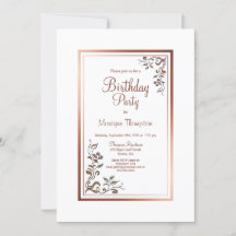 ヴィンテージフローラ縁ど金ゴールド誕生日パーティー