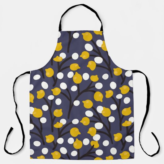 ヴィンテージフローラ繊細な植物模様。 エプロン (正面)