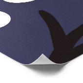 ヴィンテージフローラ繊細な植物模様。 ポスター (角)