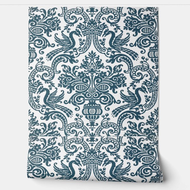 ヴィンテージフローラ織物 壁紙 (ほどく)