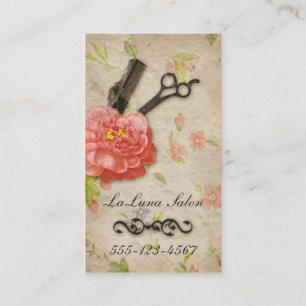 ヴィンテージフローラ美容師ガーリー鋏 予約カード