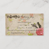 ヴィンテージフローラ美容師ガーリー鋏 予約カード (裏面)