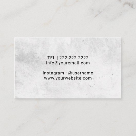 ヴィンテージフローラ美容師美しいサロン 名刺 (裏面)