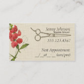 ヴィンテージフローラ美容師鋏 予約カード (裏面)