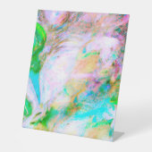 ヴィンテージフローラ自然 – ロマンチック抽象芸術花 台座サイン (正面)