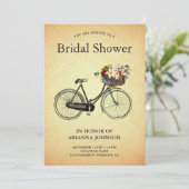 ヴィンテージフローラ自転車ブライダルシャワー 招待状 (スタンド正面)