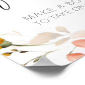 ヴィンテージフローラ花バー標識 ポスター (角)