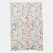 ヴィンテージフローラ花継ぎ目パターン キッチンタオル (縦)