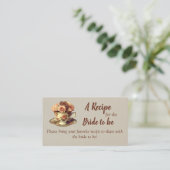 ヴィンテージフローラ茶パーティーブライダルシャワーレシピ エンクロージャーカード (スタンド正面)