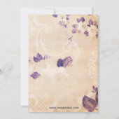 ヴィンテージフローラ茶パーティーブライダルシャワー招待状 招待状 (裏面)