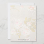 ヴィンテージフローラ茶パーティーブライダルシャワー招待状 招待状 (裏面)