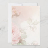 ヴィンテージフローラ茶パーティーブライダルシャワー 招待状 (裏面)