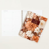 ヴィンテージフローラ茶色シエナ水彩花 プランナー手帳 (ディスプレー)