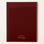 ヴィンテージフローラ茶色シエナ水彩花 プランナー手帳 (裏面)