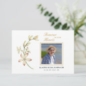 ヴィンテージフローラ葬儀ありがとう写真 サンキューカード (スタンド正面)