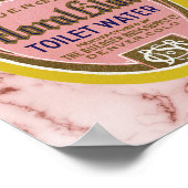 ヴィンテージフローラ薄紫トイレ水ラベルポスター ポスター (角)