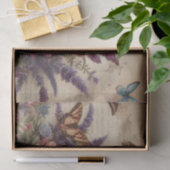 ヴィンテージフローラ蝶エッフェルタワーのデコページ 薄葉紙 (ギフト)