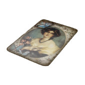 ヴィンテージフローラ蝶パリスビクトリアンク バスマット (アングル)