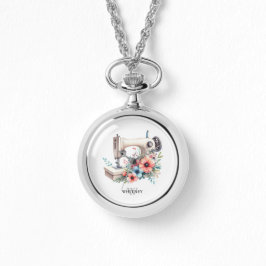 ヴィンテージフローラ裁縫モノグラムの機カスタム械 腕時計