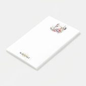 ヴィンテージフローラ裁縫モノグラムの機 ポストイット (アングル)