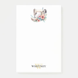 ヴィンテージフローラ裁縫モノグラムの機 ポストイット