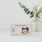 ヴィンテージフローラ裁縫機名刺 名刺 (スタンド正面)