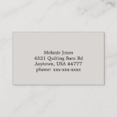 ヴィンテージフローラ裁縫機名刺 名刺 (裏面)