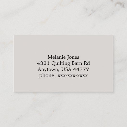 ヴィンテージフローラ裁縫機名刺 名刺 (裏面)