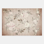 ヴィンテージフローラ装飾楽譜 ラッピングペーパーシート (正面3)