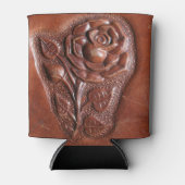 ヴィンテージフローラ西カントリー工具革バラ 缶クーラー (正面)