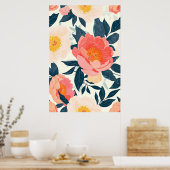 ヴィンテージフローラ計 ポスター (キッチン)