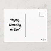 ヴィンテージフローラ誕生日はがき ポストカード (裏面)