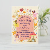 ヴィンテージフローラ誕生日招待状: クラシック A シーズンカード (スタンド正面)