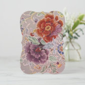 ヴィンテージフローラ誕生祝い 招待状 (スタンド正面)