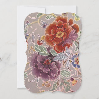 ヴィンテージフローラ誕生祝い 招待状