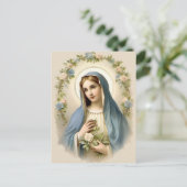 ヴィンテージフローラ賛美マアリーカトリック ポストカード (スタンド正面)