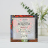 ヴィンテージフローラ赤ケシ結婚式招待状 招待状 (スタンド正面)