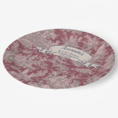 ヴィンテージフローラ赤ピンクのトイルドジョウシャワー ペーパープレート (アングル)