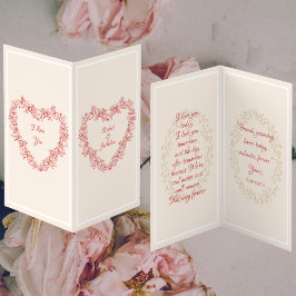 ヴィンテージフローラ赤ラブハートバレンタインデー